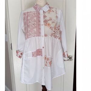 Maeve Anthropologie Cotton Tunic Blouse